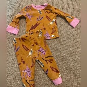 ADORABLE Jammie doodles baby girl pjs size‎ 0-6 months 100%organic